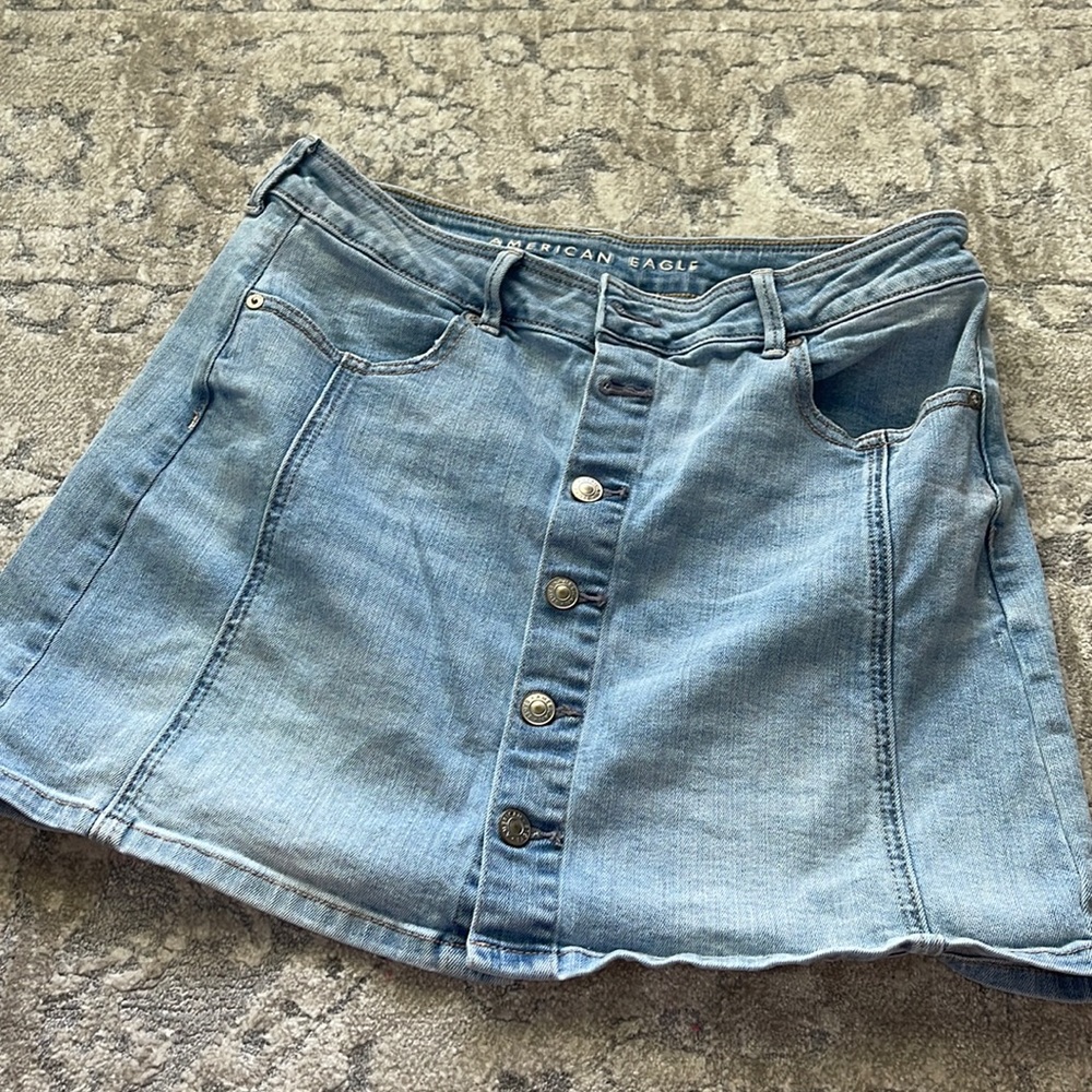 American eagle button up high rise a-line skirt size 12